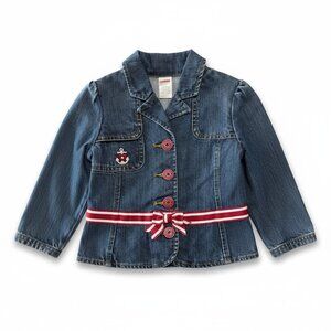 Gymboree Nautical Denim Jacket Dress‎ – Size 3 (Toddler) ⚓❤️